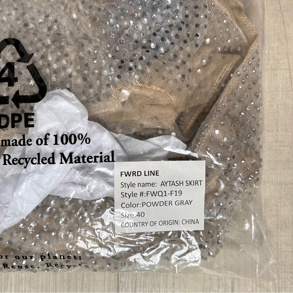 REVE RICHE Revolve Sheer Crystal Embellished Aytash Skirt - Picture 11 of 12